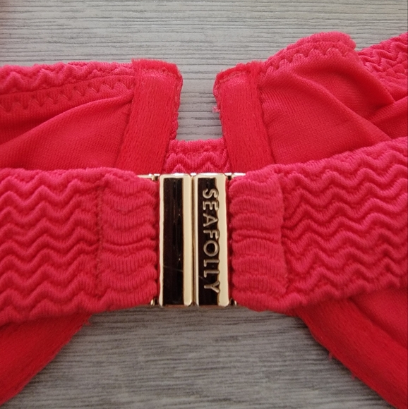 Seafolly Sea Dive Underwire Bikini Top in Chilli Red sz 6 - Picture 8 of 9